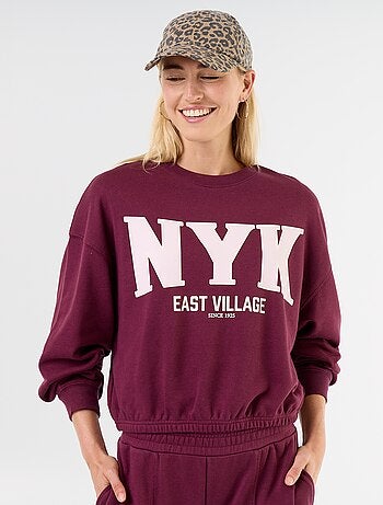 Felpa crop top