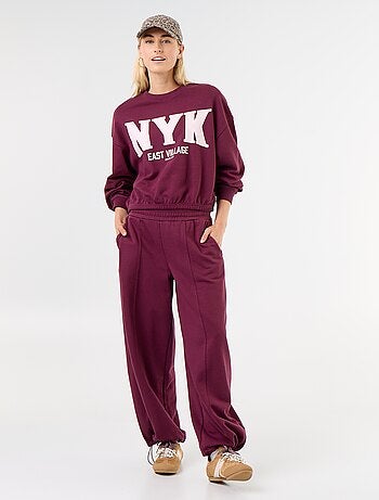 Felpa crop top