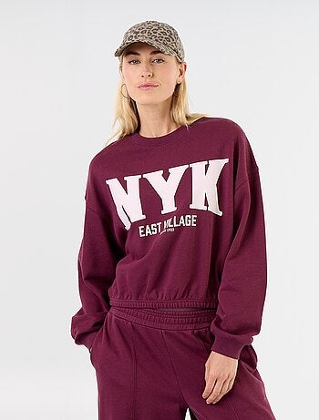 Felpa crop top