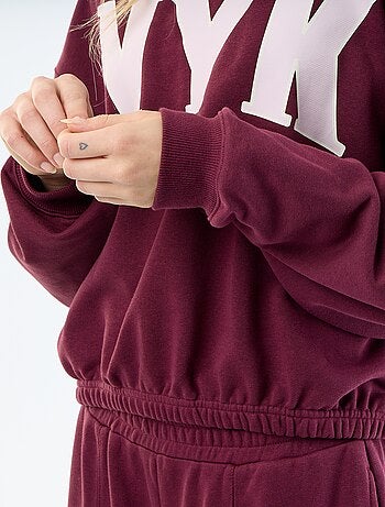 Felpa crop top