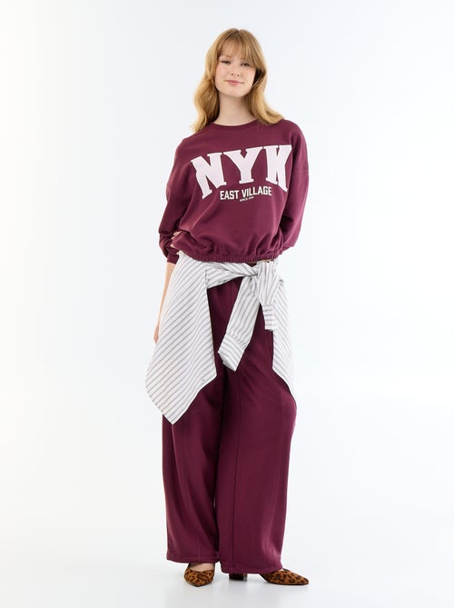 Felpa crop top - Kiabi