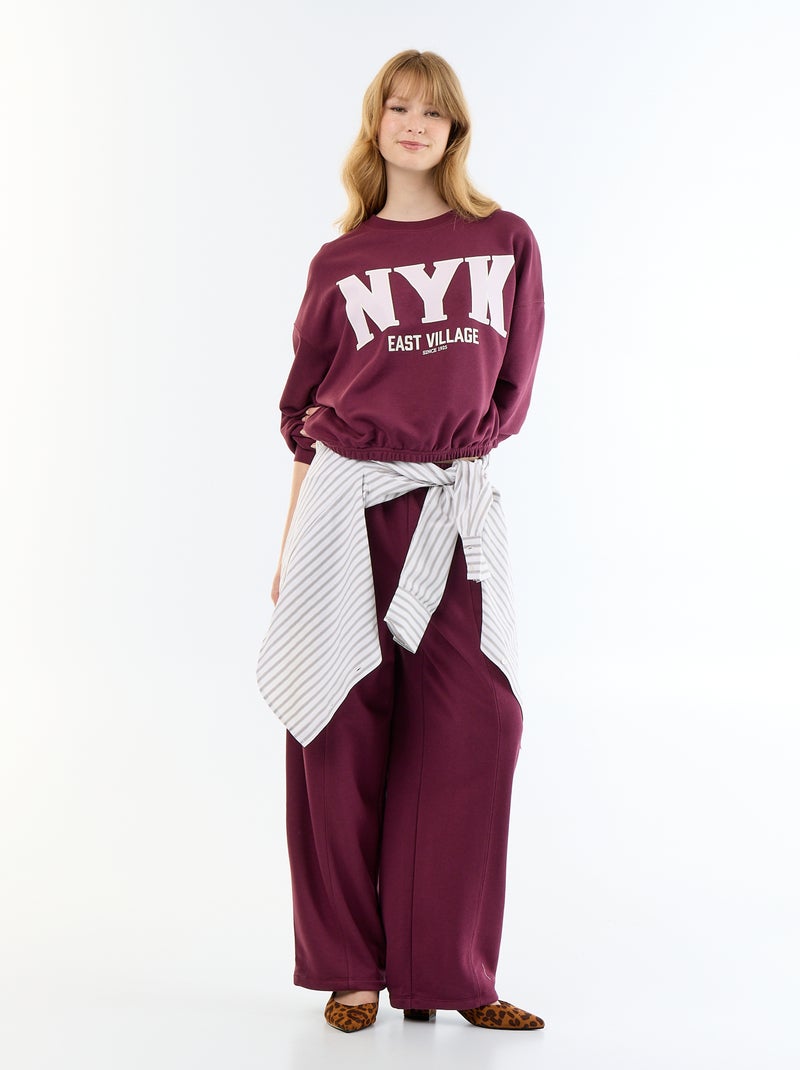 Felpa crop top Viola - Kiabi