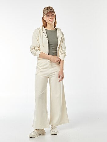 Felpa cropped con cappuccio