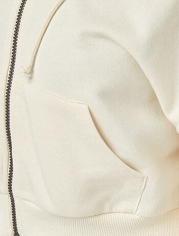 Felpa cropped con cappuccio