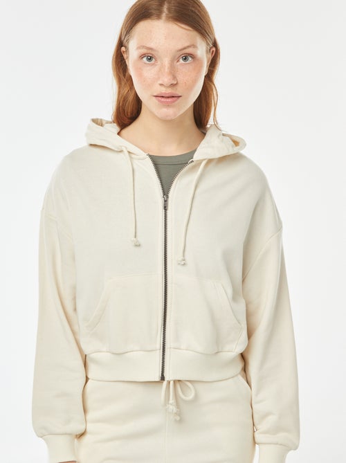 Felpa cropped con cappuccio - Kiabi