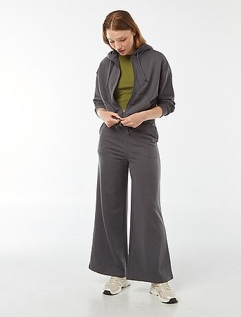 Felpa cropped con cappuccio