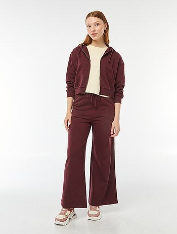 Felpa cropped con cappuccio