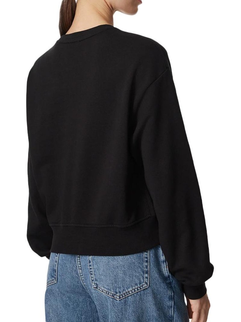 Felpa cropped da donna calvin klein jeans Nero - Kiabi