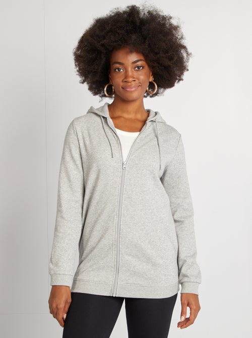 Felpa da allattamento con zip e cappuccio - Kiabi