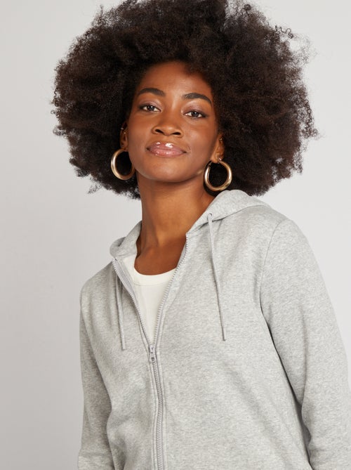 Felpa da allattamento con zip e cappuccio - Kiabi