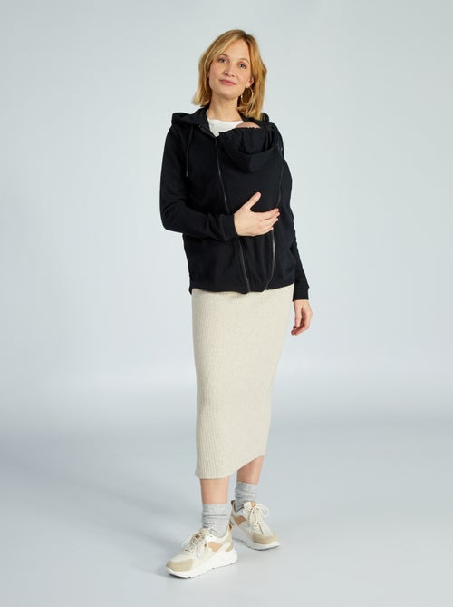 Felpa da allattamento con zip e cappuccio - Kiabi