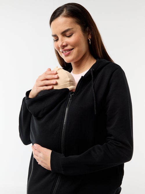 Felpa da allattamento con zip e cappuccio - Kiabi