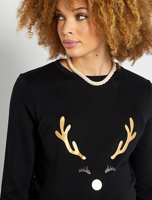 Felpa da allattamento di Natale - NERO - Kiabi - 15.00€