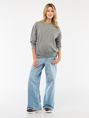 Felpa da allattamento in felpa garzata