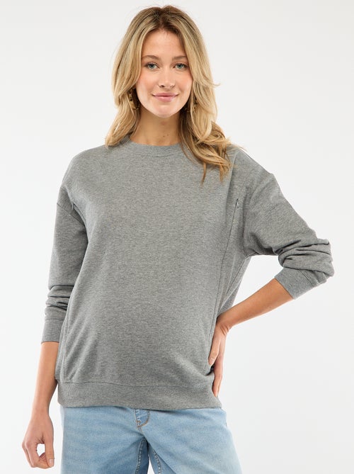 Felpa da allattamento in felpa garzata - Kiabi