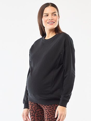 Felpa da allattamento in felpa garzata