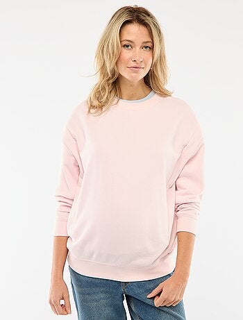 Felpa da allattamento in felpa garzata