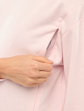 Felpa da allattamento in felpa garzata