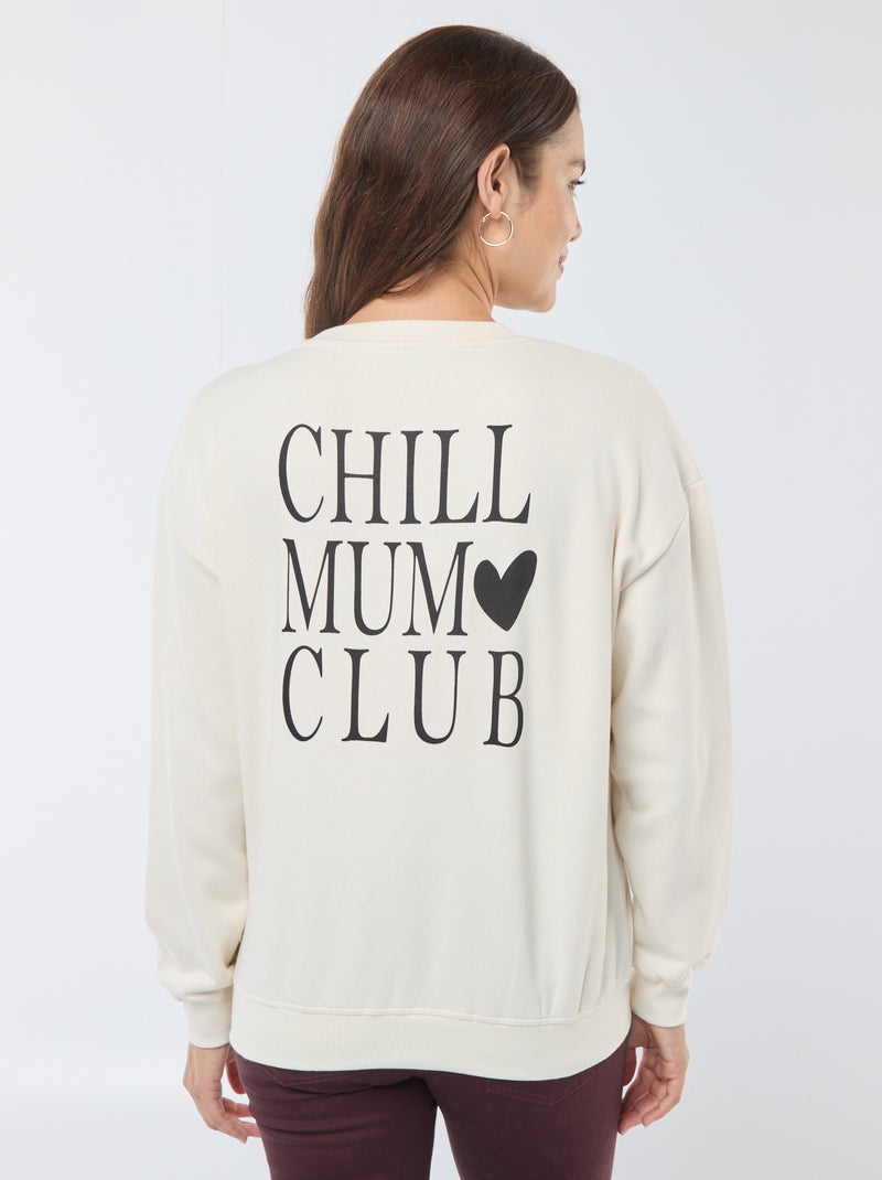 Felpa da allattamento in tessuto felpato Beige - Kiabi