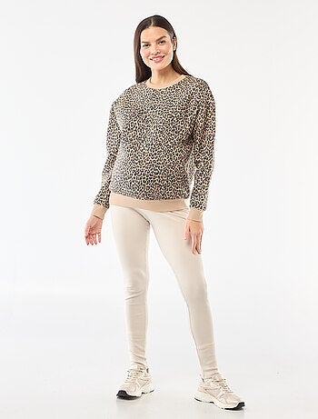 Felpa da allattamento in tessuto felpato