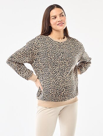 Felpa da allattamento in tessuto felpato