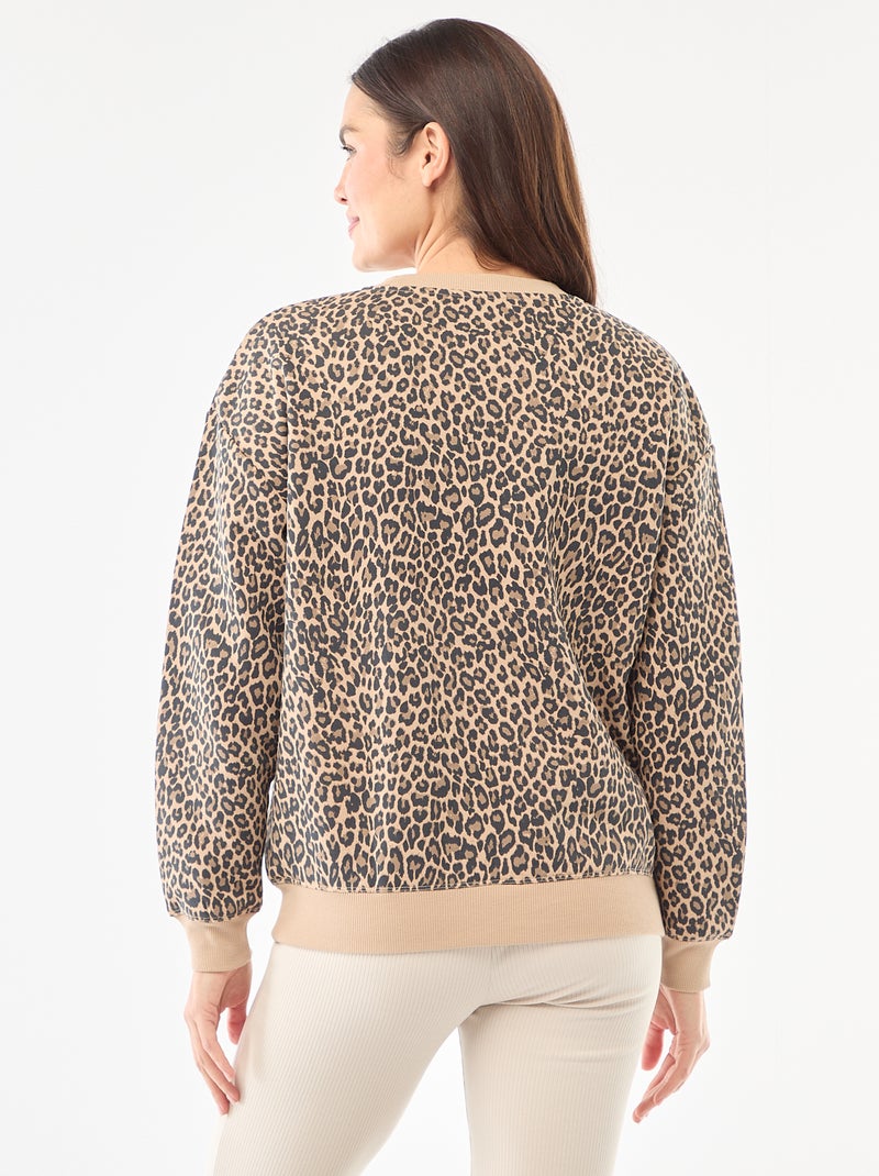 Felpa da allattamento in tessuto felpato Beige - Kiabi