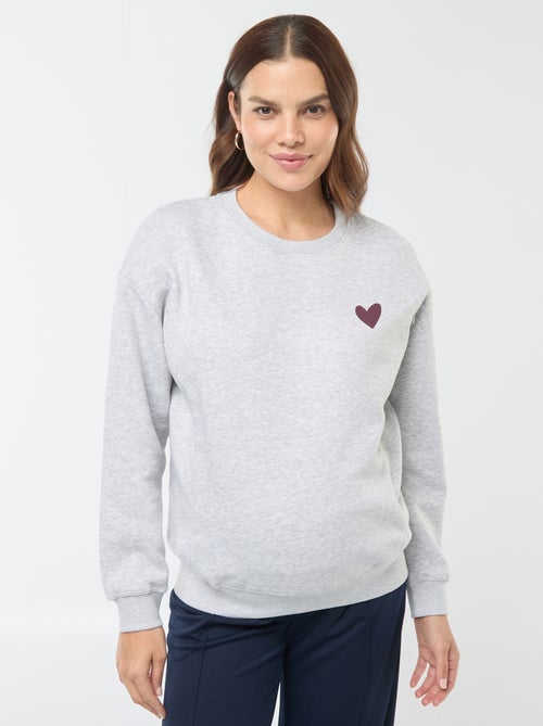 Felpa da allattamento in tessuto felpato - Kiabi