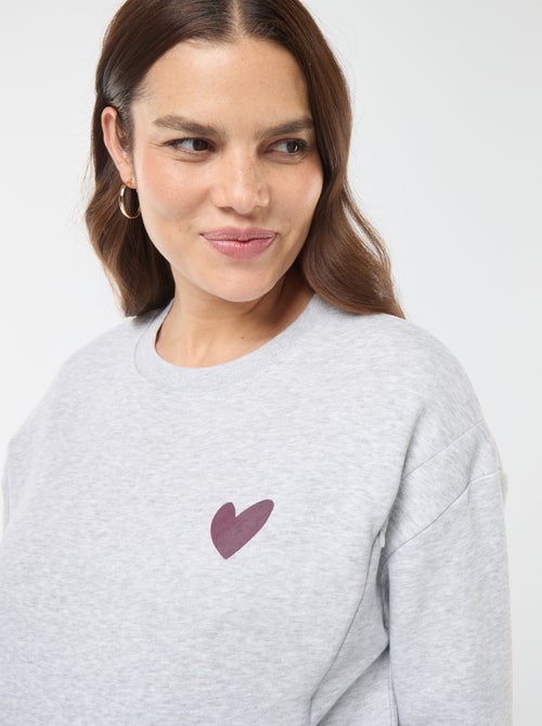 Felpa da allattamento in tessuto felpato - Kiabi