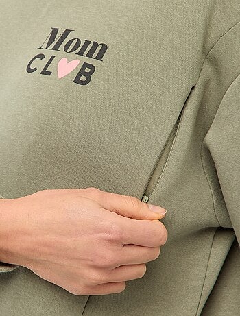 Felpa da allattamento in tessuto felpato