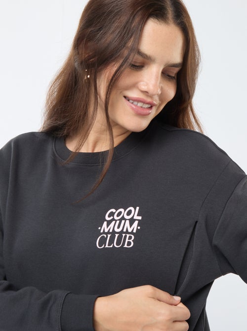 Felpa da allattamento in tessuto felpato - Kiabi