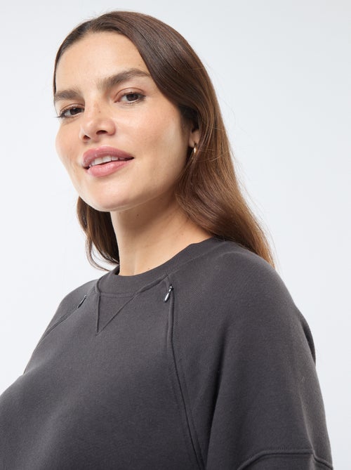 Felpa da allattamento in tessuto felpato - Kiabi