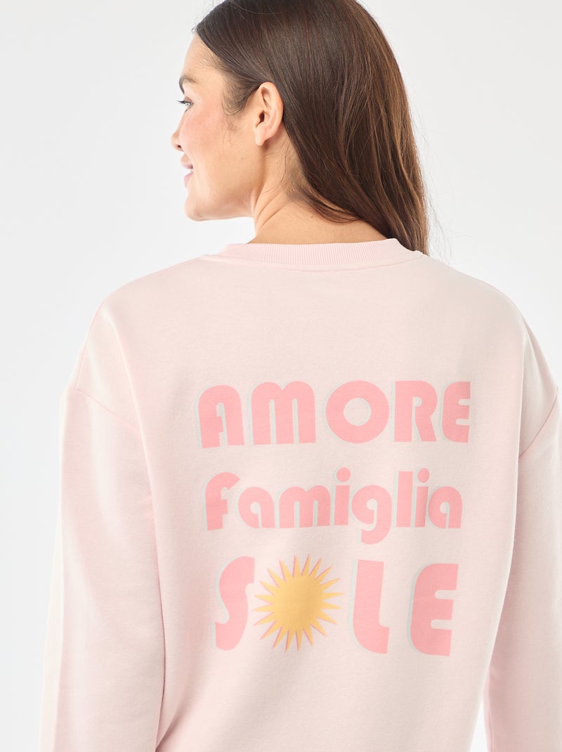 Felpa da allattamento in tessuto felpato Rosa - Kiabi