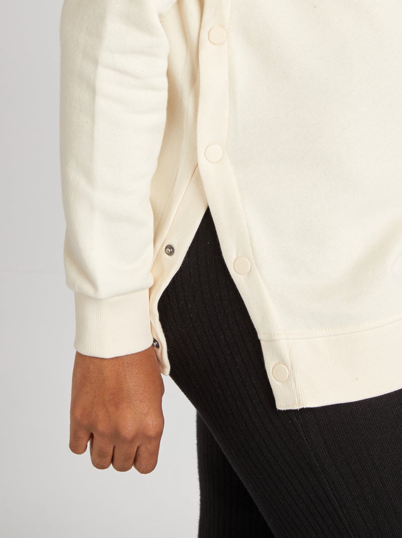 Felpa da allattamento stampato BEIGE - Kiabi