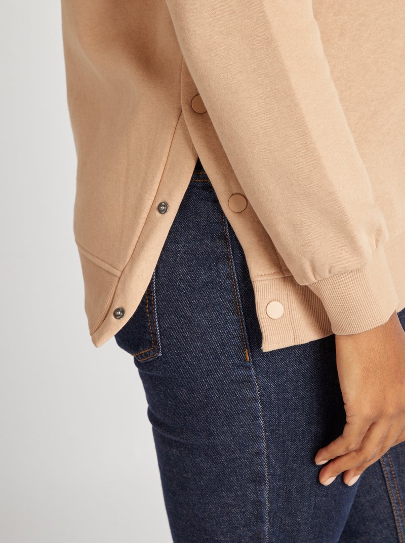 Felpa da allattamento stampato BEIGE - Kiabi