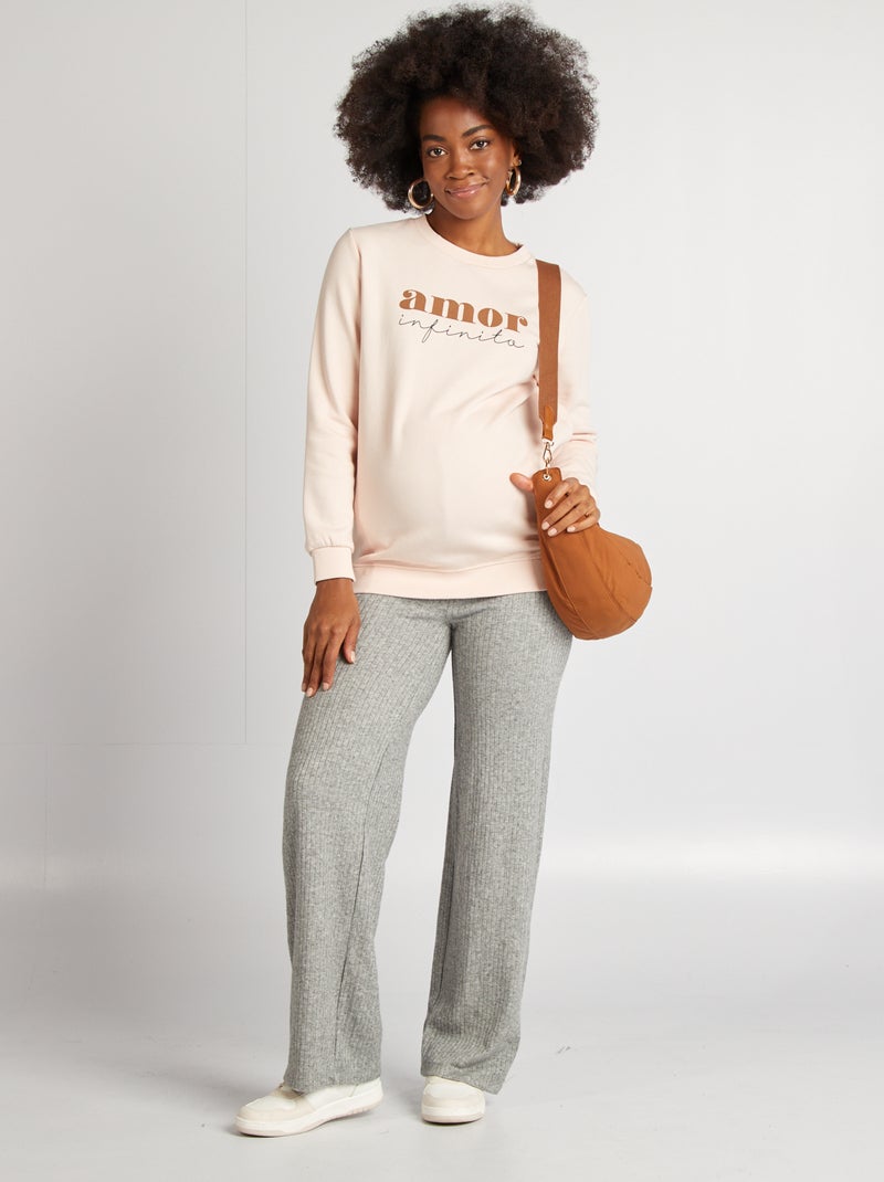 Felpa da allattamento stampato ROSA - Kiabi