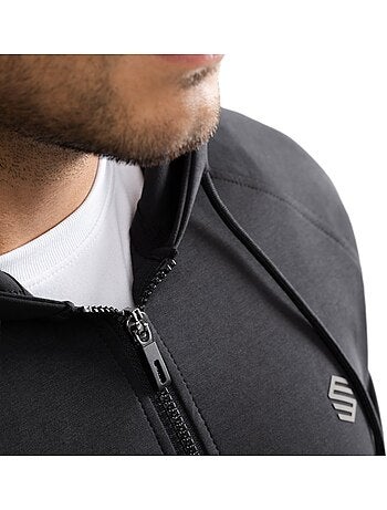 Felpa da allenamento con cerniera zip da uomo fitness uomo intrepid