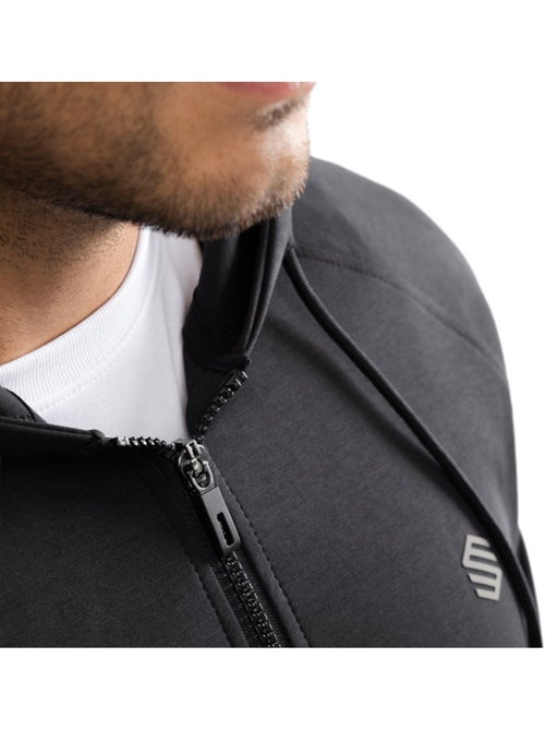 Felpa da allenamento con cerniera zip da uomo fitness uomo intrepid - Kiabi