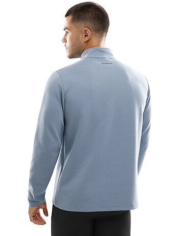 Felpa da allenamento da uomo con mezza zip fitness uomo blur