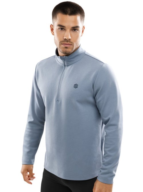 Felpa da allenamento da uomo con mezza zip fitness uomo blur - Kiabi