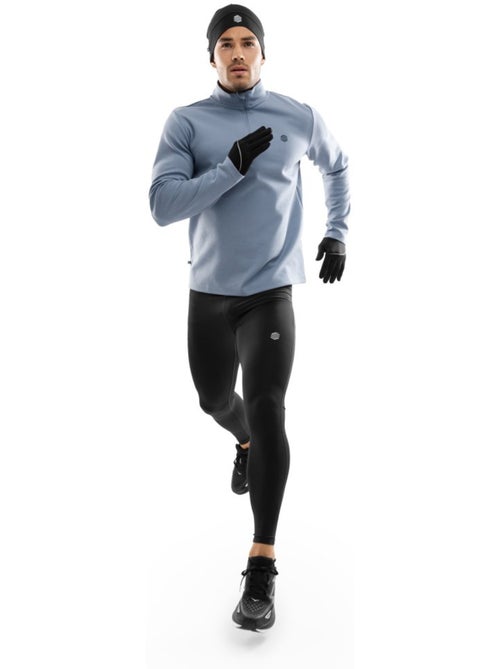 Felpa da allenamento da uomo con mezza zip fitness uomo blur - Kiabi