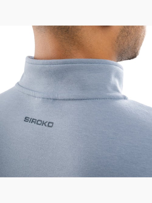 Felpa da allenamento da uomo con mezza zip fitness uomo blur - Kiabi