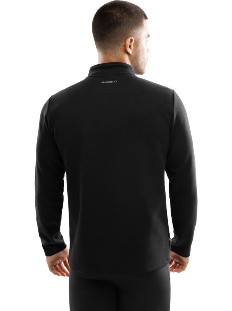 Felpa da allenamento da uomo con mezza zip fitness uomo inter Nero - Kiabi