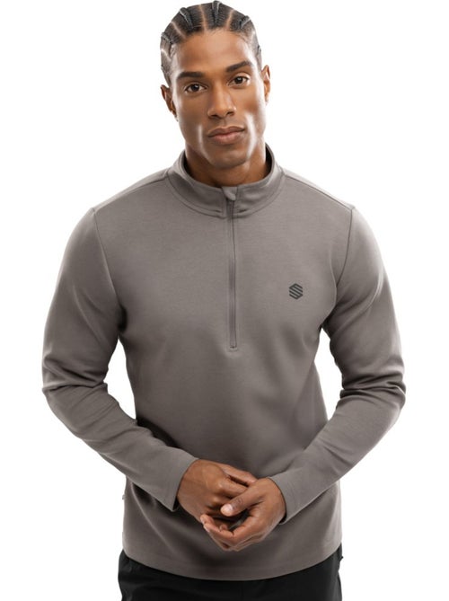 Felpa da allenamento da uomo con mezza zip fitness uomo troop - Kiabi