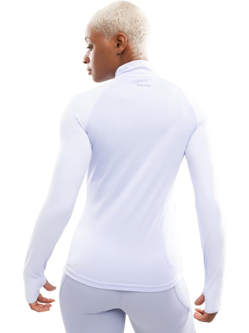 Felpa da corsa da donna con mezza zip fitness donna center lilac Viola - Kiabi