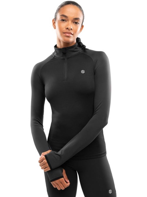 Felpa da corsa da donna con mezza zip fitness donna center - Kiabi Felpa da corsa da donna con mezza zip fitness donna center - Kiabi