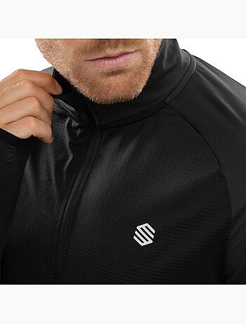 Felpa da corsa da uomo con mezza zip fitness uomo intuit