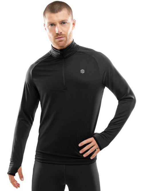 Felpa da corsa da uomo con mezza zip fitness uomo intuit - Kiabi