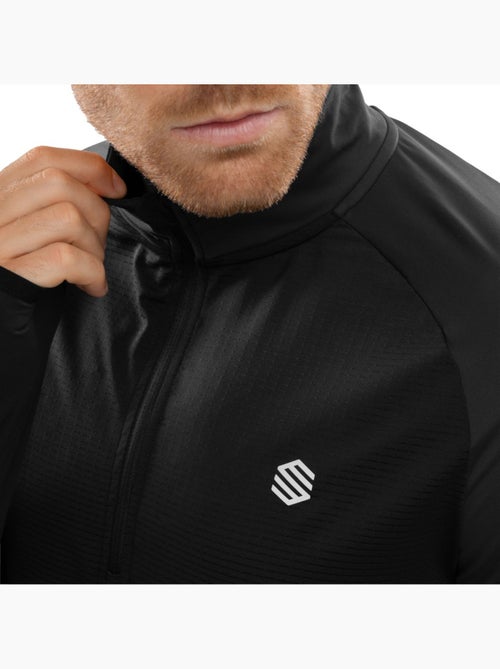 Felpa da corsa da uomo con mezza zip fitness uomo intuit - Kiabi