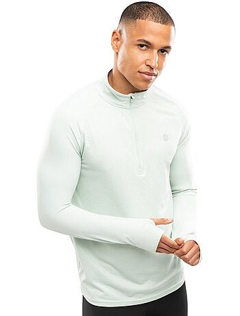 Felpa da corsa da uomo con mezza zip fitness uomo intuit