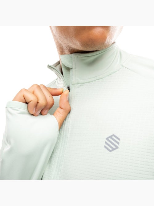 Felpa da corsa da uomo con mezza zip fitness uomo intuit - Kiabi